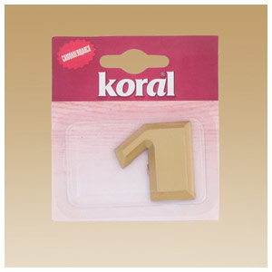 Цифра дверная KORAL(1) золото 602-136