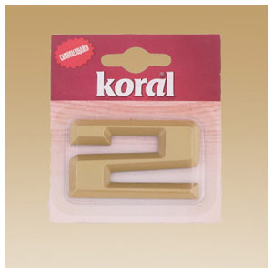 Цифра дверная KORAL(2) золото 602-137