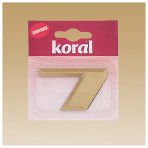 Цифра дверная KORAL(7) золото 602-142