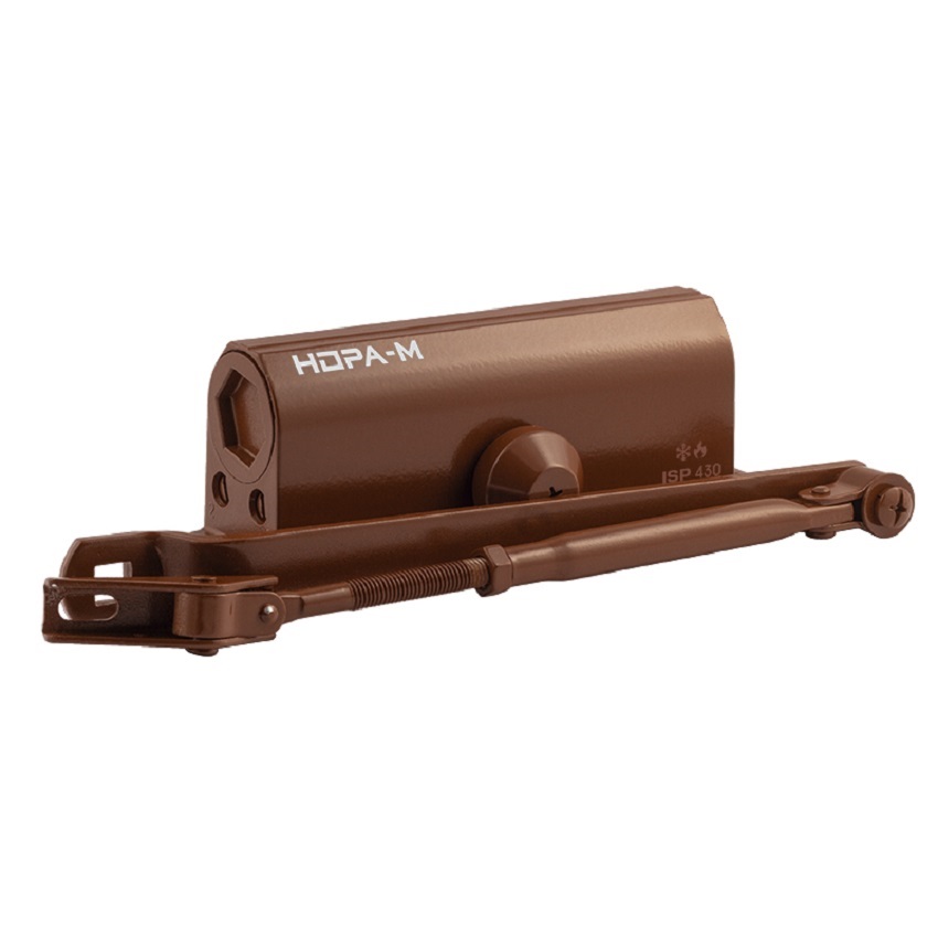Доводчик НОРА-М 430 ISPARUS (от 50 до 120 кг), коричневый, морозостойкий