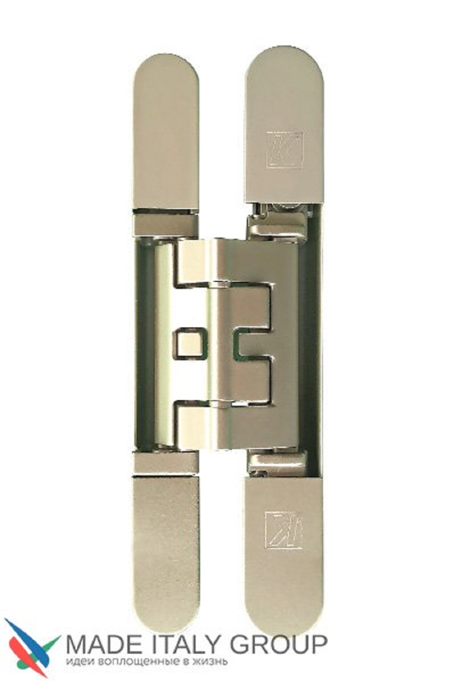 Петля скрытая KUBIKA K2460CM NS , ма. никель, универсальная,  асимметричная (60 kg)