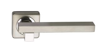 Ручка дверная SILLUR C92 S.CHROME/P.CHROME м.хром/хром