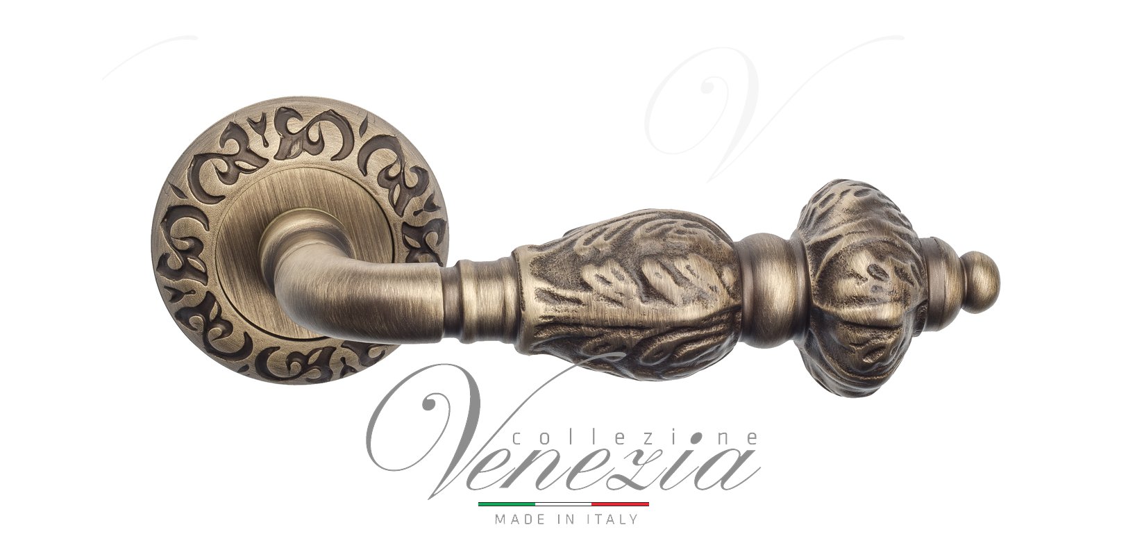 Ручка дверная VENEZIA LUCRECIA D4 матовая бронза