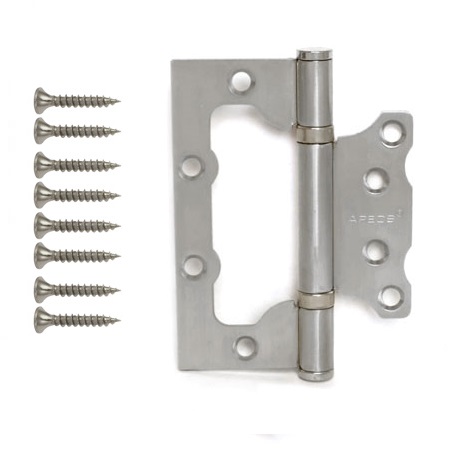 Петля накладная APESC 100*75*2,5 В2--Steel-NIS-никель б/врезки