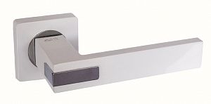 Ручка дверная CdeB  453 белый матовый/хром блест., КВ