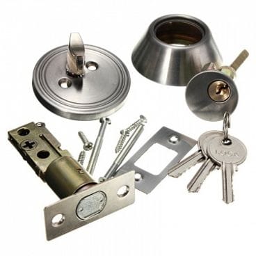 Замок врезной на китайскую дверь deadbolt 101  к/в 3 кл. никель