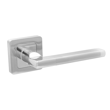 Ручка дверная CODE DECO Н-22050-A-CRM/CR, цвет мат. хром/хром